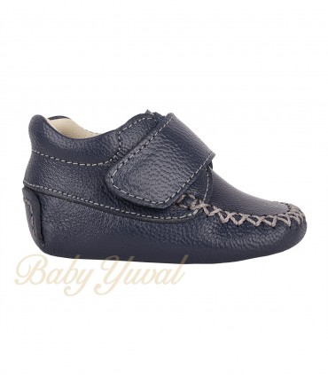Calzado de 100% Cuero Mike Azul | Línea Bebé