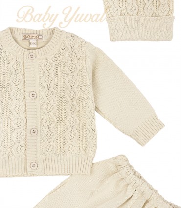 Ropón de Hilo forrado con Algodón | Bends Beige
