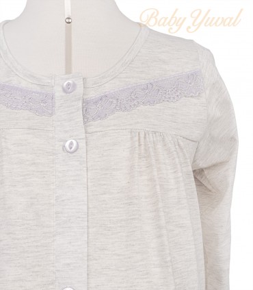 Camisón Materno para Clínica | Mia Plomo