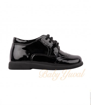 Calzado de 100% Cuero Santiago Black | Línea Moda