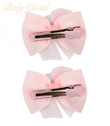 Gancho para Cabello | Pompón Rosado - Gris