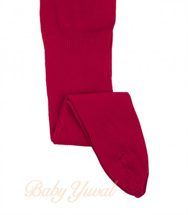 Panty Delgada Nylon | Liso Rojo