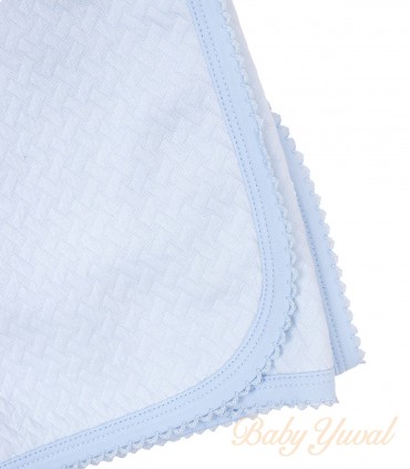 Manta Jacquard Algodón | Celeste