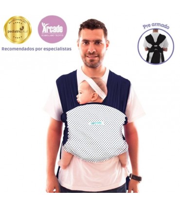 Fular Ergonómico Regulable | Azul Puntos Azules
