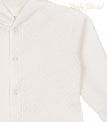 Enterizo Jacquard Algodón sin pie | Crema