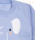 Polera de Franela Algodón | Elefante Celeste