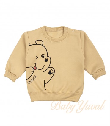 Polera de Franela Algodón | Oso Beige