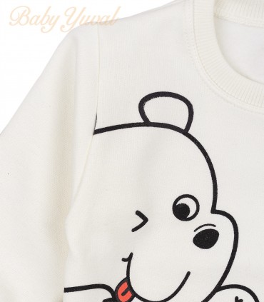Polera de Franela Algodón | Oso Blanco