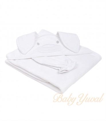 Toalla Doble Felpa Premium | Conejo Blanco