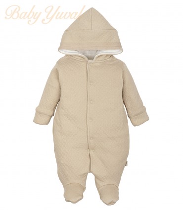 Enterizo Acolchado Jacquard con Algodón Pima | Beige