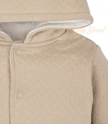 Enterizo Acolchado Jacquard con Algodón Pima | Beige