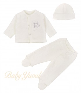 Conjunto Jacquard Algodón | Bunny Cream