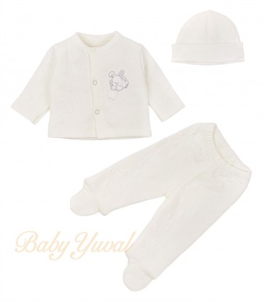 Conjunto Jacquard Algodón | Bunny Cream