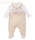 Set Overall Plush y Polo Algodón | Bear Beige