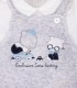 Set Overall Plush y Polo Algodón | Bear Grey