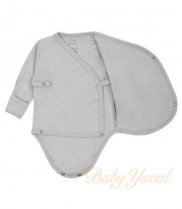 Set Bodie Cruzado y Pantalón con pie | Colección Clínico Gris