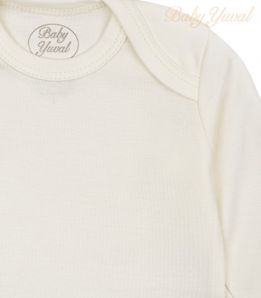 Bodie Cuello Ojal Manga Larga algodón pima | Crema
