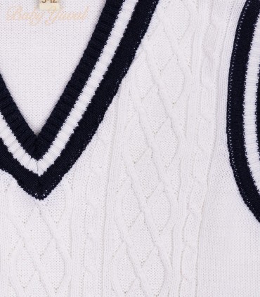 Chaleco de Hilo | White Blue