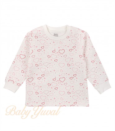 Polera de Franela Algodón | Corazones