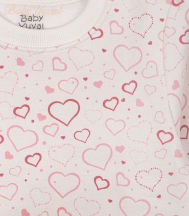 Polera de Franela Algodón | Corazones