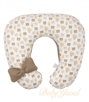Almohada de Lactancia y Estimulación 5 en 1 | Beige Ositos