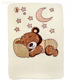 Frazadita Piel de Conejo | Osito Beige
