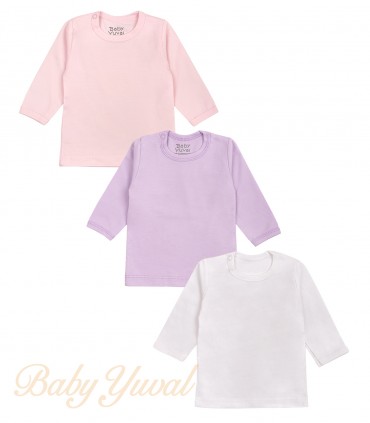 Tripack Polo Manga Larga algodón pima | Colección Lidia