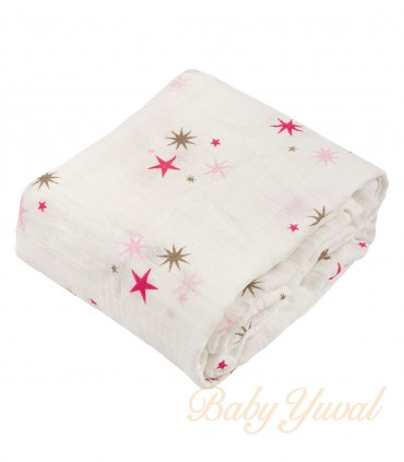 Manta Muselina Premium | Stars Pink