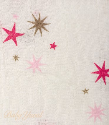 Manta Muselina Premium | Stars Pink