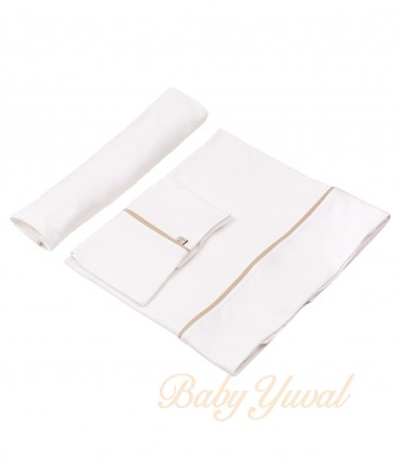 Juego de Sábana Algodón Pima Pack & Play | Line Beige