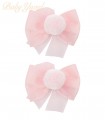Gancho para Cabello | Pompón Rosado - Blanco