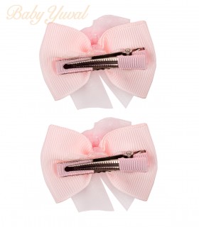 Gancho para Cabello | Pompón Rosado - Blanco