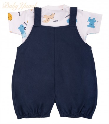 Set Overall Drill y Polo de Algodón | Bear Blue