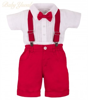 Conjunto Tirantes Corto | Elegante Rojo