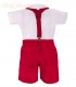 Conjunto Tirantes Corto | Elegante Rojo