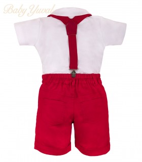 Conjunto Tirantes Corto | Elegante Rojo
