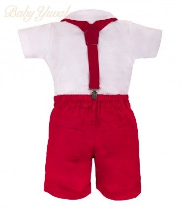 Conjunto Tirantes Corto | Elegante Rojo
