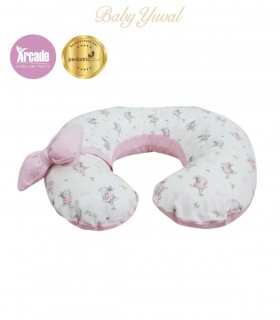Almohada de Lactancia y Estimulación 5 en 1 | Rosado Conejitas Bailarinas