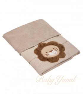 Manta Reversible de 100% Algodón y Plush | León