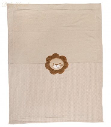 Manta Reversible de 100% Algodón y Plush | León