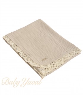 Manta Muselina con forro Muselina | Premium Beige