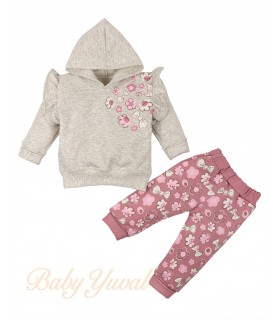 Conjunto de Franela Algodón | Florcitas