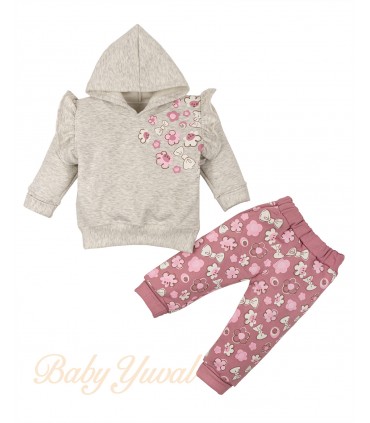 Conjunto de Franela Algodón | Florcitas