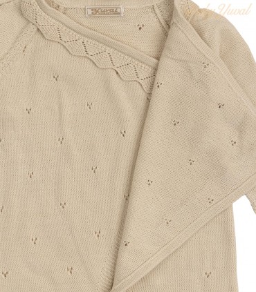 Enterizo de Hilo con Gorrita | Sophie Beige
