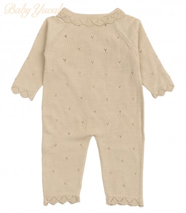 Enterizo de Hilo con Gorrita | Sophie Beige