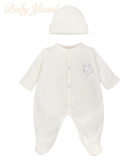 Enterizo Jacquard Algodón | Bunny Cream