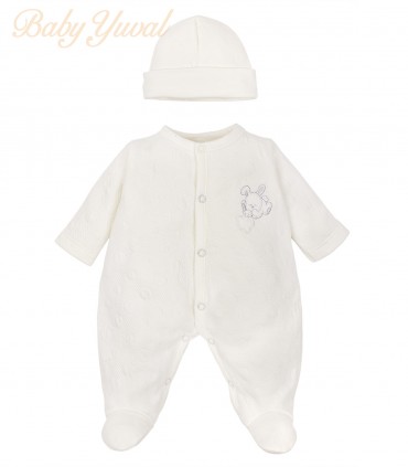 Enterizo Jacquard Algodón | Bunny Cream
