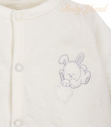 Enterizo Jacquard Algodón | Bunny Cream