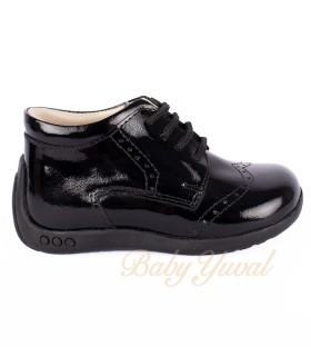 Calzado de 100% Cuero Santiago Black | Línea Pasitos