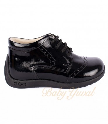 Calzado de 100% Cuero Santiago Black | Línea Pasitos